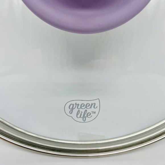 Green Life Replacement Lid for 8.5 Inch Pots Pans Purple Knob Handle - Picture 3 of 4